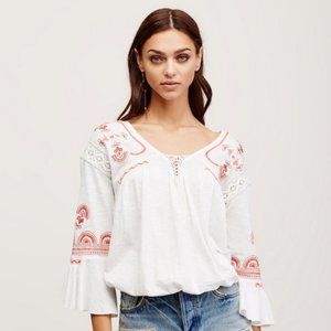 Free People | Chiquita Embroidered Peasant Top | M